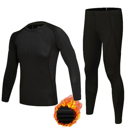 MLFU Toddler Boys Long Johns Thermal Underwear Set Warm Thermal Top for Kids 2-Piece Set