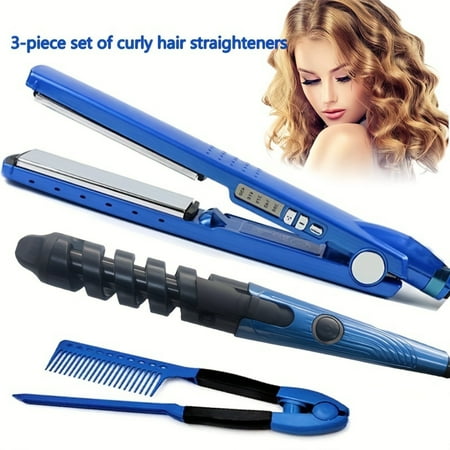HYYANGUWENTI Multifunctional Styling 3pcs Blue Hairdressing Tools Set: V Shaped Hair Comb Flat Iron Curling Iron - Perfect for Barber Salon Hair Care and Styling
HYYANGUWENTI Multifunctional Styling 3pcs Blue Hairdressing Tools Set: V Shaped Hair Comb Flat Iron Curling Iron - Perfect for Barber Salon Hair Care and Styling