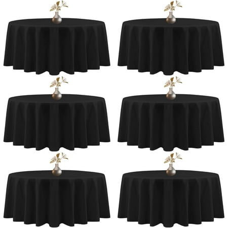 6 Pack Black Tablecloth 120 Inch Round Tablecloth Stain-Wrinkle Resistant Decorative Washable Polyester Table Cover for Dining Table Buffet Parties and Wedding Fits Square or Round Table
6 Pack Black Tablecloth 120 Inch Round Tablecloth Stain-Wrinkle Resistant Decorative Washable Polyester Table Cover for Dining Table Buffet Parties and Wedding Fits Square or Round Table
