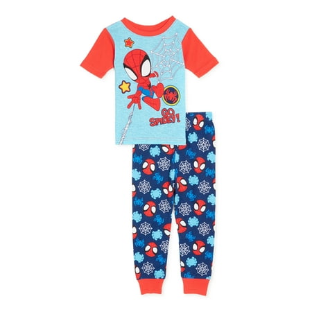 Spiderman Baby & Toddler Boys Short Sleeve Cotton Sleepwear Sizes 12M-5T
