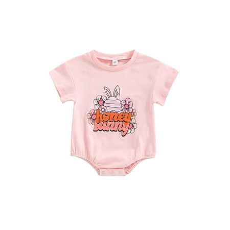 Newborn Infant Baby Boy Girl Easter Romper Short Sleeve Bunny Letter Print One Piece Bodysuit Summer Clothes
Newborn Infant Baby Boy Girl Easter Romper Short Sleeve Bunny Letter Print One Piece Bodysuit Summer Clothes