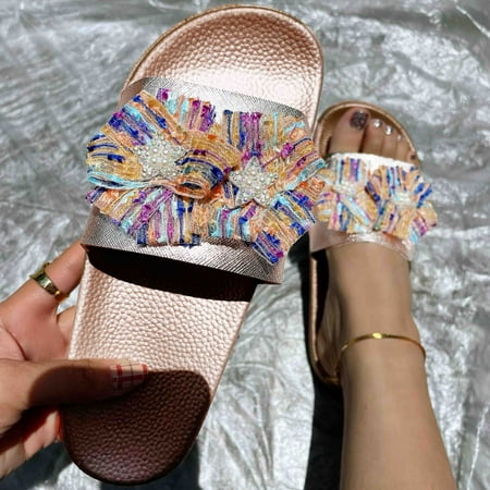 Cathalem Home Top Slippers for Women Ladies Flat Color Flower Beach Slippers Beach Natural Reflections Slippers for Women Rose Gold 7
Cathalem Home Top Slippers for Women Ladies Flat Color Flower Beach Slippers Beach Natural Reflections Slippers for Women Rose Gold 7