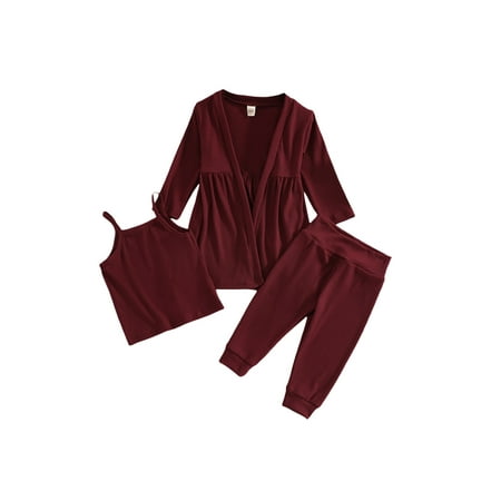 Bagilaanoe 3pcs Toddler Baby Girl Long Pants Long Sleeve Cardigan + Sling Camisole Tops + Trousers 12M 18M 24M 3T 4T Kids Casual Outfits
Bagilaanoe 3pcs Toddler Baby Girl Long Pants Long Sleeve Cardigan + Sling Camisole Tops + Trousers 12M 18M 24M 3T 4T Kids Casual Outfits