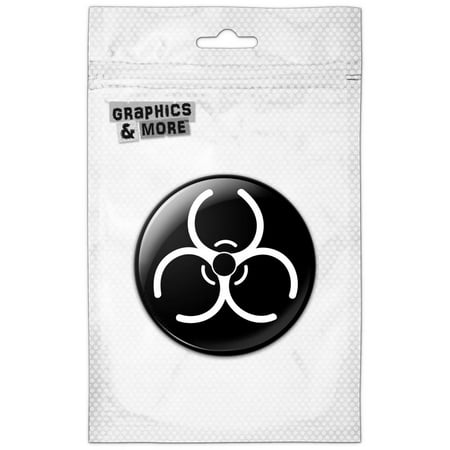 Biohazard Warning Symbol White Refrigerator Button Magnet