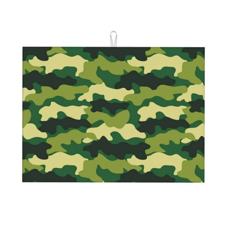 Large Dish Drying Mats for Kitchen Counter - Camo Green Classic 18x24In Anti-Slip Absorbent Microfiber Drying Mat for Kitchen Counter Mat Dish Rack Mat with Hanging Loop
Large Dish Drying Mats for Kitchen Counter - Camo Green Classic 18x24In Anti-Slip Absorbent Microfiber Drying Mat for Kitchen Counter Mat Dish Rack Mat with Hanging Loop