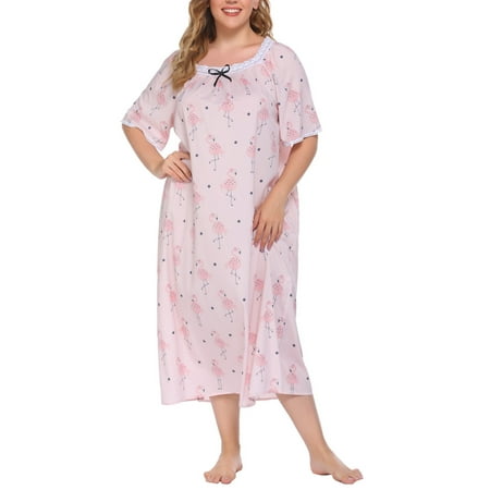 Women Short Sleeve Maxi Nightgown Dress Plus Size Bohemian Sleepdress Long Floral Dress
Women Short Sleeve Maxi Nightgown Dress Plus Size Bohemian Sleepdress Long Floral Dress
