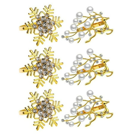 Gold Napkin Rings Set of 6 Christmas Deer and Snowflakes Napkin Rings for Christmas Holiday Party Wedding
Gold Napkin Rings Set of 6 Christmas Deer and Snowflakes Napkin Rings for Christmas Holiday Party Wedding
