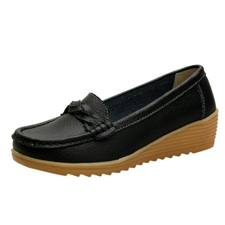 Women s Sandals Fashion Casual Leather Wedge Solid Color Slip On Soft Loafers Work Shoes for Women Black Size 7
Women s Sandals Fashion Casual Leather Wedge Solid Color Slip On Soft Loafers Work Shoes for Women Black Size 7