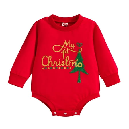 nsendm Bodysuit for Kids Infant Boys Girls Christmas Long Sleeve Letter Prints Pullover Romper Newborn Toddlers Girls Red 18-24 Months
nsendm Bodysuit for Kids Infant Boys Girls Christmas Long Sleeve Letter Prints Pullover Romper Newborn Toddlers Girls Red 18-24 Months