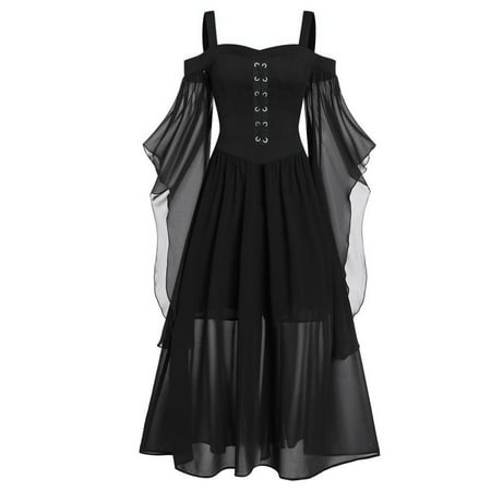 Dresses For Women Plus Size Fashion Gothic Style Vintage Midi Dress Croset Long Flare Sleeve A Line Party Dress Hat with Plume
Dresses For Women Plus Size Fashion Gothic Style Vintage Midi Dress Croset Long Flare Sleeve A Line Party Dress Hat with Plume