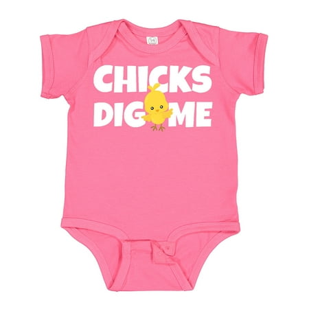 Inktastic Chicks Dig Me Gift Baby Boy Bodysuit
