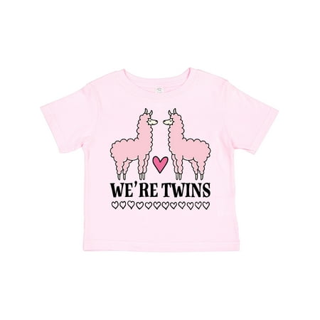 Inktastic Twin Girls Pink Llama Gift Toddler Toddler Girl T-Shirt