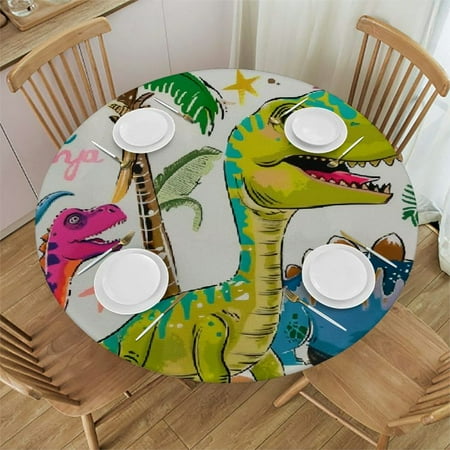 BCIIG Dinosaur Palm Tree Maximalism Round Table Cover Stain Resistant Washable Indoor Outdoor Tablecloth Kitchen Dining Wedding Parties 100% Polyester Fiber 54-58
BCIIG Dinosaur Palm Tree Maximalism Round Table Cover Stain Resistant Washable Indoor Outdoor Tablecloth Kitchen Dining Wedding Parties 100% Polyester Fiber 54-58