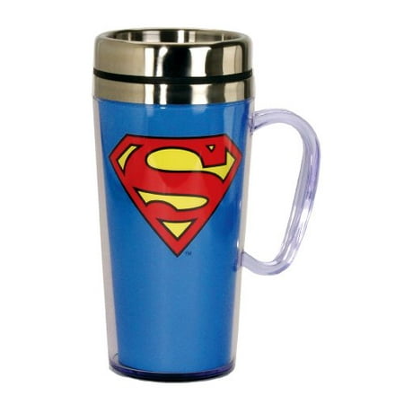 Spoontiques - Insulated Travel Mug - Superman Logo Coffee Cup - Coffee Lovers Gift - Funny Coffee Mug - 15 oz - Blue
Spoontiques - Insulated Travel Mug - Superman Logo Coffee Cup - Coffee Lovers Gift - Funny Coffee Mug - 15 oz - Blue
