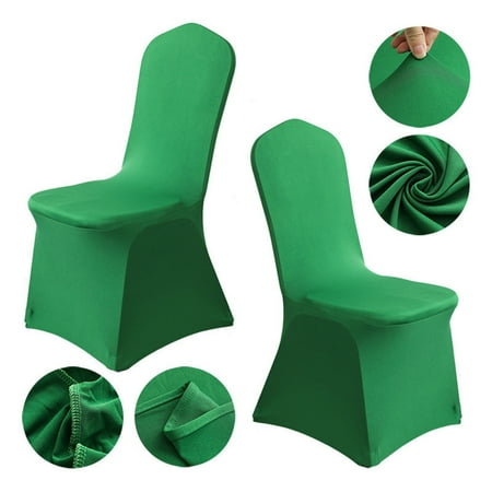 2PC Home Decor Polyester Spandex All Inclusive Chair Cover Elastic For Weddings Banquets And Parties Pillow Case Covers