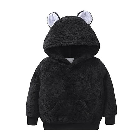 BIZIZA Toddler Baby Hoodies Long Sleeve Pullover Hooded Solid Color Ears Fleece 4-9Y Chlid Tops Black 100
BIZIZA Toddler Baby Hoodies Long Sleeve Pullover Hooded Solid Color Ears Fleece 4-9Y Chlid Tops Black 100