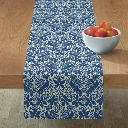 Cotton Sateen Table Runner 90 - Damask Victorian Art Deco Persian Nouveau Medieval Blue Print Custom Table Linens by Spoonflower
Cotton Sateen Table Runner 90 - Damask Victorian Art Deco Persian Nouveau Medieval Blue Print Custom Table Linens by Spoonflower