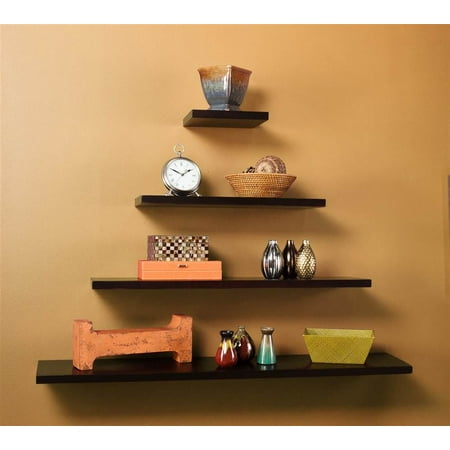 Aspen 4-Pc Floating Shelf Set (Espresso)
