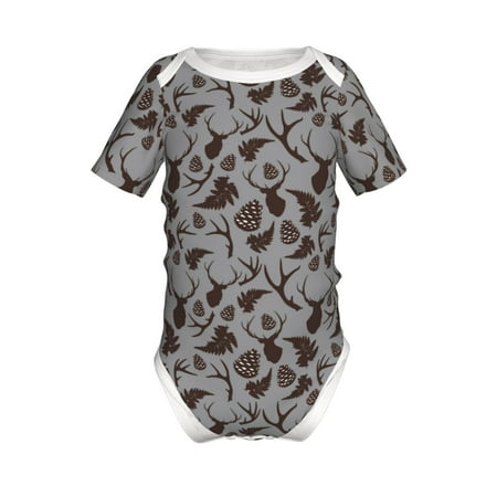 Lukts Brown Moose with Pinecones Print Baby Short Sleeve Romper Onesie for Newborn Baby Boys and Girls-9M
Lukts Brown Moose with Pinecones Print Baby Short Sleeve Romper Onesie for Newborn Baby Boys and Girls-9M