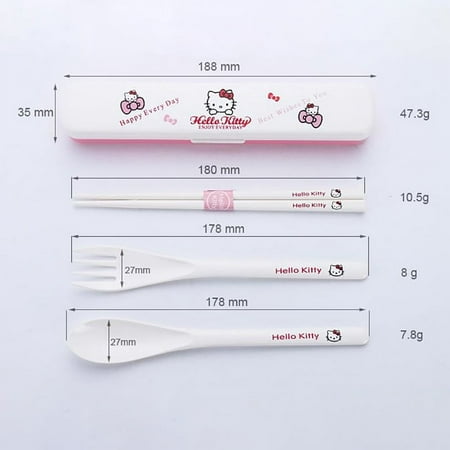 Feikong Feikong Portable Cute Sanrio Hello Kitty Chopsticks Spoon Fork 3 Piece Tableware Set Child Tableware Supplies Kitchen Accessories
Feikong Feikong Portable Cute Sanrio Hello Kitty Chopsticks Spoon Fork 3 Piece Tableware Set Child Tableware Supplies Kitchen Accessories