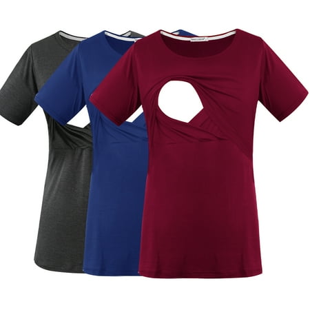 Smallshow Women s Maternity Nursing Tops Clothes Breastfeeding T-Shirts 3-Pack
Smallshow Women s Maternity Nursing Tops Clothes Breastfeeding T-Shirts 3-Pack