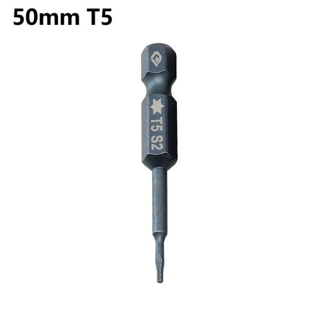 1pc 50mm Blue Magnetic Torx Screwdriver Bits Set Electric Screwdriver T5-T40