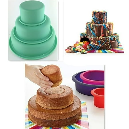Papaba 3 Tiers Round Silicone Nonstick Cake Pizza Bakeware Birthday Party Baking Mold
Papaba 3 Tiers Round Silicone Nonstick Cake Pizza Bakeware Birthday Party Baking Mold