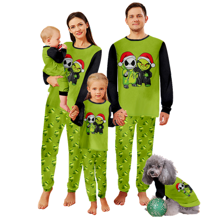 FUNIER Family Matching Christmas Pajamas Sleepwear Set Merry Christmas Claus Cartoon Green Printed Baby-Kids-Adult-Pet Size 2-Piece Top and Pants Bodysuits Unisex Pajamas Sets
FUNIER Family Matching Christmas Pajamas Sleepwear Set Merry Christmas Claus Cartoon Green Printed Baby-Kids-Adult-Pet Size 2-Piece Top and Pants Bodysuits Unisex Pajamas Sets