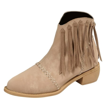 Womens Boots New Vintage Tassel Suede Pointed Thick Heels Short Show Thin Western Denim Booties
Womens Boots New Vintage Tassel Suede Pointed Thick Heels Short Show Thin Western Denim Booties
