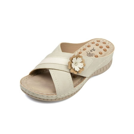 Wazshop Ladies Sandals Beach Casual Shoes Summer Sandal Vintage Slip On Slides Slippers Womens Platform Cross Strap Apricot 8
Wazshop Ladies Sandals Beach Casual Shoes Summer Sandal Vintage Slip On Slides Slippers Womens Platform Cross Strap Apricot 8