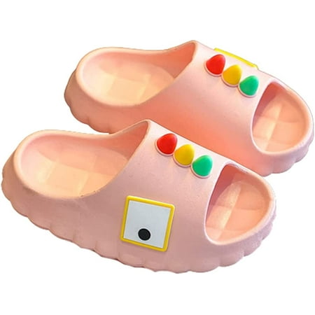 CoCopeaunts Cartoon Slide for Kids Toddler Boys Girls Soft Comfy Beach Slides Non-slip Open Toe House Shoes Indoor & Outdoor