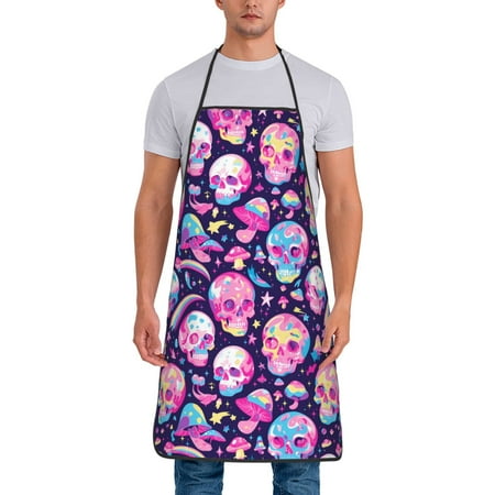 Aprons for Men Women - Skull mushroom colorful cute Cooking Kitchen Apron Chef Apron Waterproof Apron for Painting Pottery Baking BBQ Gardening Salon Gift For women Men
Aprons for Men Women - Skull mushroom colorful cute Cooking Kitchen Apron Chef Apron Waterproof Apron for Painting Pottery Baking BBQ Gardening Salon Gift For women Men