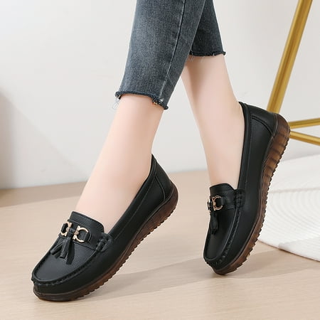 Women‘s Metal Buckle Flat Moccasins Comfortable Solid Color Round Toe Slip On Loafers Casual Walking Shoes
Women‘s Metal Buckle Flat Moccasins Comfortable Solid Color Round Toe Slip On Loafers Casual Walking Shoes