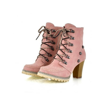 Daeful Womens Breathable Round Toe Booties Formal Fashion Stack Heeled Shoes Walking Casual High Heels Ankle Boots Pink 7
Daeful Womens Breathable Round Toe Booties Formal Fashion Stack Heeled Shoes Walking Casual High Heels Ankle Boots Pink 7