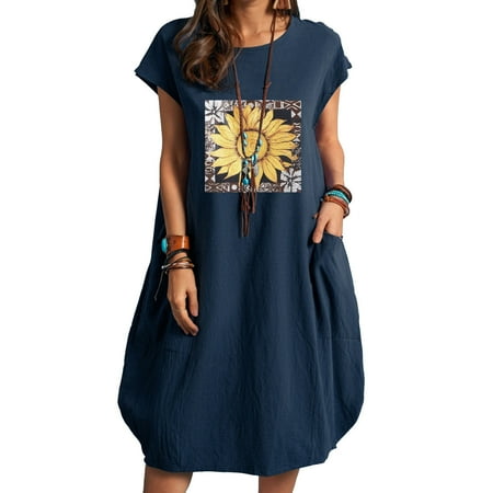 Floleo Women s Long Sleeve Dress Clearance Summer Fashion Casual O- Neck Sunflower Print Plus Size Pocke Deals
Floleo Women s Long Sleeve Dress Clearance Summer Fashion Casual O- Neck Sunflower Print Plus Size Pocke Deals