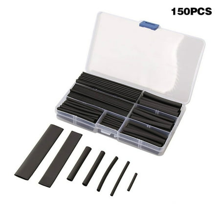 TOPOINT 150 Pcs Black Heat Shrink Wire Cable Tube Sleeve Wrap Heatshrink Tubing Set
TOPOINT 150 Pcs Black Heat Shrink Wire Cable Tube Sleeve Wrap Heatshrink Tubing Set