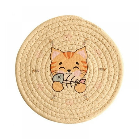 Creative Hand-woven Cartoon Coaster Round Cotton Handmade Braided Cups Bowls Hot Pads Heat Insulation Coasters for Tabletop Kitchen Supplies
Creative Hand-woven Cartoon Coaster Round Cotton Handmade Braided Cups Bowls Hot Pads Heat Insulation Coasters for Tabletop Kitchen Supplies