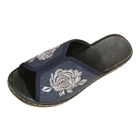 Womens House Slippers Ladies Fashion Leather Finely Embroidered Vintage Open Toe Wedge Sandals
Womens House Slippers Ladies Fashion Leather Finely Embroidered Vintage Open Toe Wedge Sandals