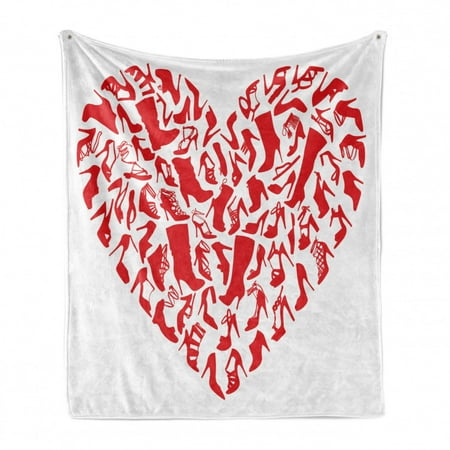 High Heels Soft Flannel Fleece Throw Blanket Heart with Scarlet High Heel Shoe Silhouettes Love Woman Illustration Cozy Plush for Indoor and Outdoor Use 60 x 80 Scarlet and White by Ambesonne
High Heels Soft Flannel Fleece Throw Blanket Heart with Scarlet High Heel Shoe Silhouettes Love Woman Illustration Cozy Plush for Indoor and Outdoor Use 60 x 80 Scarlet and White by Ambesonne