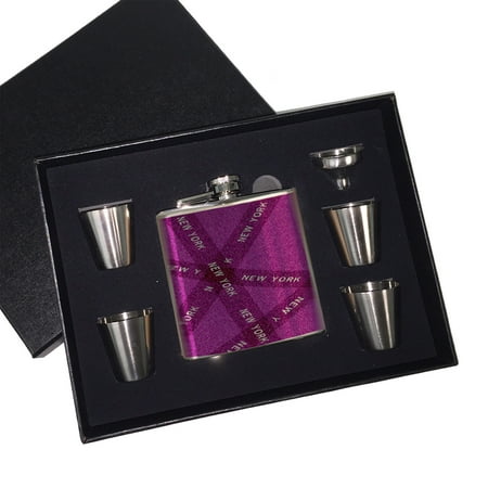 KuzmarK 6 oz. Stainless Steel Flask Set in Black Presentation Box - New York Pink Pride
KuzmarK 6 oz. Stainless Steel Flask Set in Black Presentation Box - New York Pink Pride