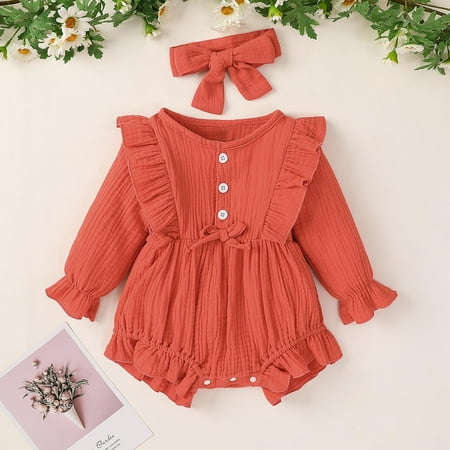 QISIWOLE Autumn Toddler Kids Baby Girls Cute Clothes Jumpsuit Long Sleeve Bodysuit Romper With Headband Savings
QISIWOLE Autumn Toddler Kids Baby Girls Cute Clothes Jumpsuit Long Sleeve Bodysuit Romper With Headband Savings