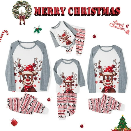 Family Matching Christmas Pajamas Set Reindeer Print Tops Pants Xmas Holiday Loungewear Sleepwear Jammies Pjs Outfit
Family Matching Christmas Pajamas Set Reindeer Print Tops Pants Xmas Holiday Loungewear Sleepwear Jammies Pjs Outfit