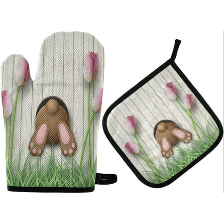 Easter Brown Bunny Oven Mitts & Pot Holders 2pcs Fresh Grass Tulip Flowers Kitchen Heat Resistant Non-Slip Potholders Set for Women Cooking Baking BBQ
Easter Brown Bunny Oven Mitts & Pot Holders 2pcs Fresh Grass Tulip Flowers Kitchen Heat Resistant Non-Slip Potholders Set for Women Cooking Baking BBQ