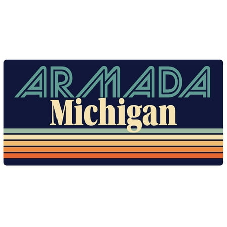 Armada Michigan 5 x 2.5-Inch Fridge Magnet Retro Design