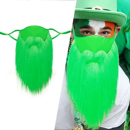 Bearded Green Green Bearded St. Patricks s Holiday Party Maskes
