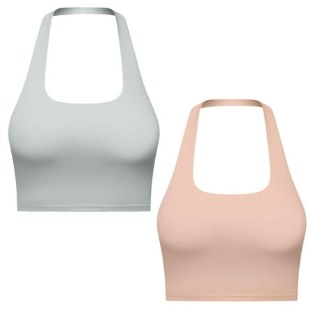 Womens Workout Tank Tops with Built in Bras - Cropped Padded Athletic Longline Sports Bra Grey+Pink
Womens Workout Tank Tops with Built in Bras - Cropped Padded Athletic Longline Sports Bra Grey+Pink