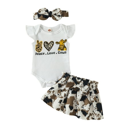 xkwyshop Western Baby Girl Clothes Ruffle Ribbed Cow Print Romper Tutu Skirt Headband Cute Summer Outfit 3Pcs White 6-9 Months
xkwyshop Western Baby Girl Clothes Ruffle Ribbed Cow Print Romper Tutu Skirt Headband Cute Summer Outfit 3Pcs White 6-9 Months
