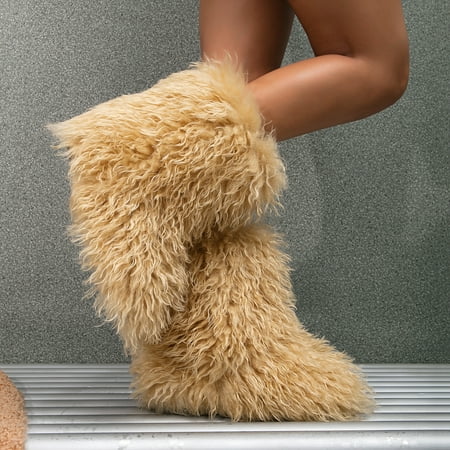 Women s Faux fur Boot Furry Fluffy Short Snow Boot -Calf Boots Warm Comfortable Outdoor Flat Shoes
Women s Faux fur Boot Furry Fluffy Short Snow Boot -Calf Boots Warm Comfortable Outdoor Flat Shoes