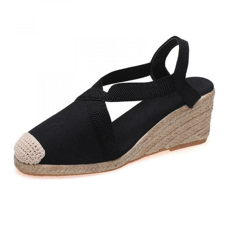 Homedles Sandals for Women- Plus Size Gift for women Summer Open Toe Wedge Comfortable Braided Sandals Black
Homedles Sandals for Women- Plus Size Gift for women Summer Open Toe Wedge Comfortable Braided Sandals Black