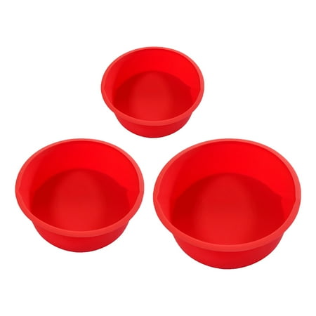 ABIDE... Pack of 3 Cake Moulds Silicone Non-stick Heat-resistant Round DIY Kitchen Cupcake Baking Pans Washable Oven Trays Gadgets
ABIDE... Pack of 3 Cake Moulds Silicone Non-stick Heat-resistant Round DIY Kitchen Cupcake Baking Pans Washable Oven Trays Gadgets